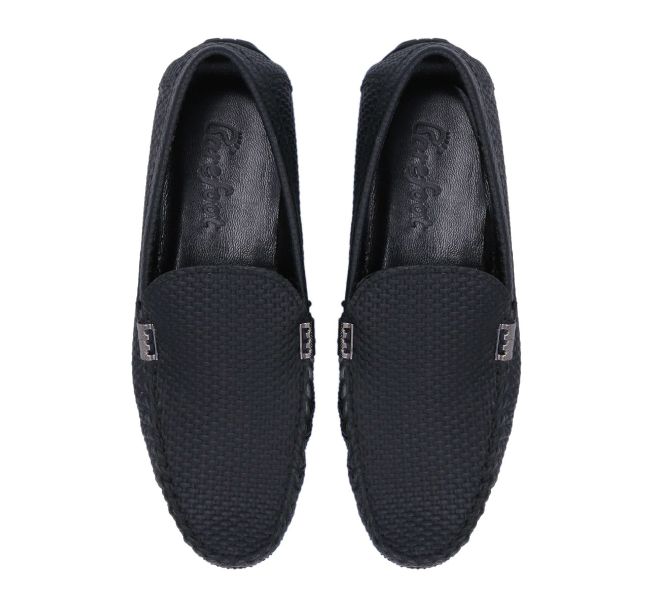 Barefoot Black Loafers Lace Up Suede For Men 6070-BL
