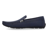 Barefoot Navy Blue Loafers Lace Up Suede For Men 6070