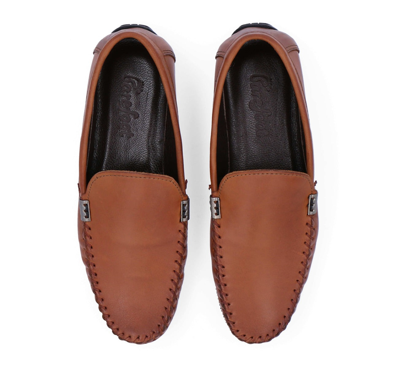 Barefoot Brown Loafer's Slip-On with Black Sole For Men 6666