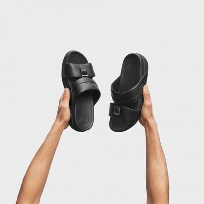 CAMERON Embossed-Leather Slides