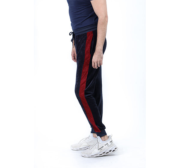 Men Track Suit Trouser - Navy Red