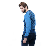 Men Sweat Shirt - Blue Camo